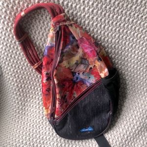 Kavu sling rope backpack multi toned fall print